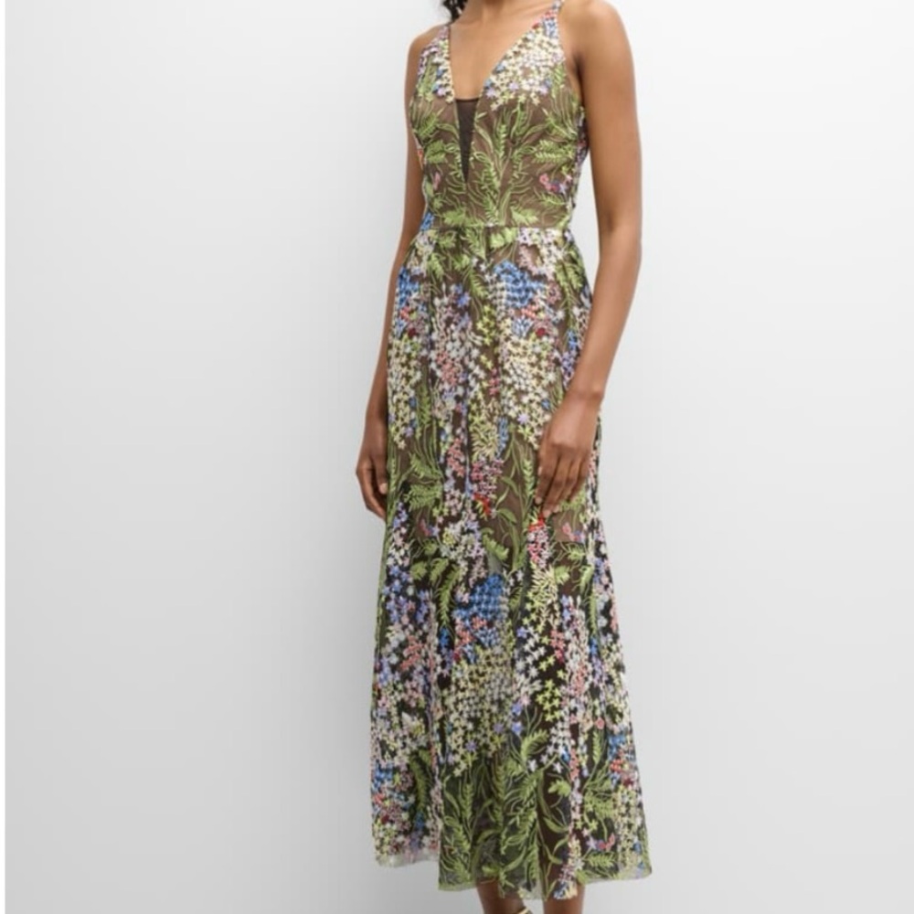 Dress the Population Sierra V-Neck Floral Midi Dress